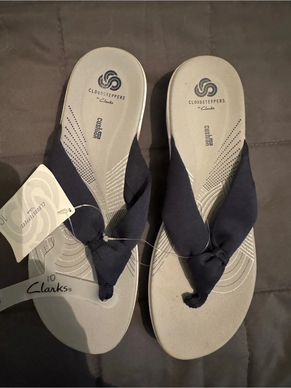 Clarks Cloudsteppers Navy Knot-Front Women’s Sandals